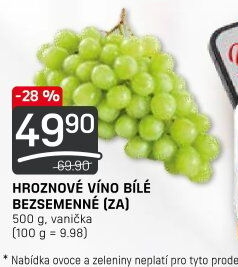 Hrozny bílé bezsemenné