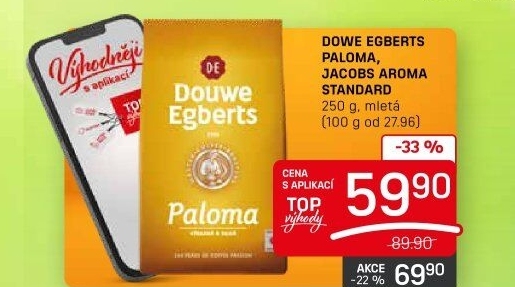 Mletá káva Paloma Douwe Egberts