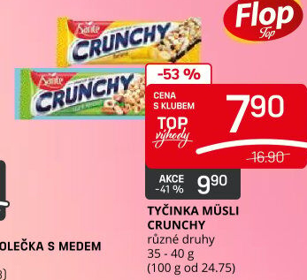 Müsli tyčinka Crunchy Sante
