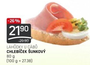 Obložený chlebíček Lahůdky U Cábů