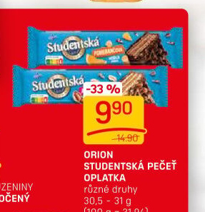 Oplatka Studentská pečeť Orion