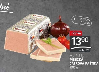 Paštika játrová písecká Maso uzeniny Písek