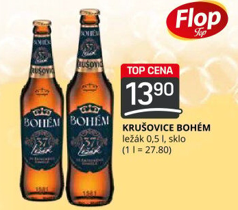 Pivo světlý ležák Bohém Krušovice