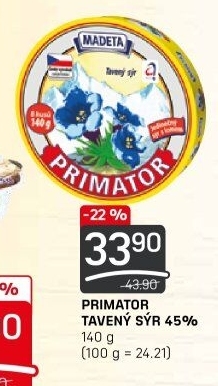 Sýr tavený Primátor Madeta