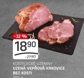 Vepřová krkovice uzená bez kosti Kostelecké uzeniny