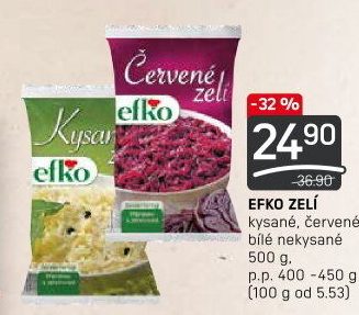 Zelí bílé kysané Efko