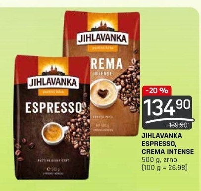 Zrnková káva Jihlavanka Espresso