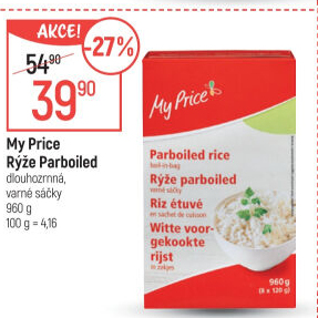 Rýže dlouhozrnná parboiled My Price