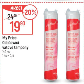 Odličovací tampony My Price