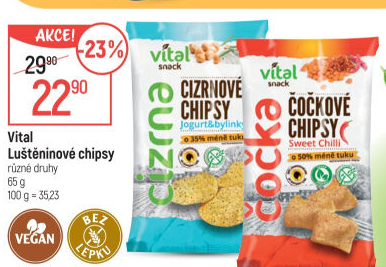 Chipsy bez lepku Vital snack