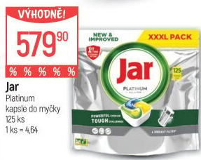 Kapsle do myčky Platinum Jar