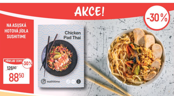 Pad Thai s kuřecím masem Sushtime