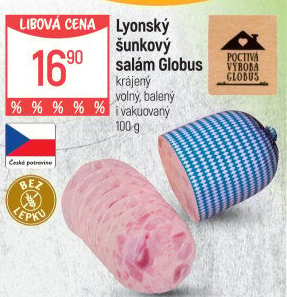 Salám lyonský šunkový Globus
