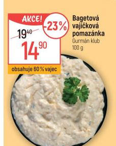 Bagetová vajíčková pomazánka