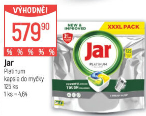 Kapsle do myčky Platinum Jar