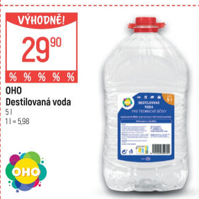 Voda destilovaná OHO