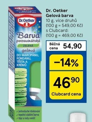 Barva potravinářská gelová Dr. Oetker