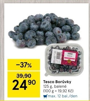 Borůvky Tesco