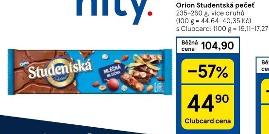 Čokoláda Studentská pečeť Orion