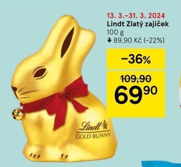Čokoládový zajíc Lindt