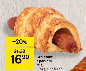 Croissant s párkem