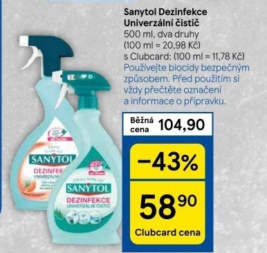 Dezinfekční univerzální čistič ve spreji Sanytol