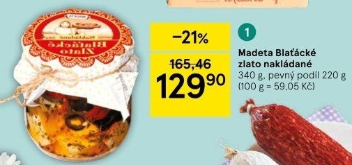 Nakládané Blaťácké Zlato Madeta