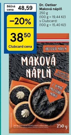Náplň Dr. Oetker