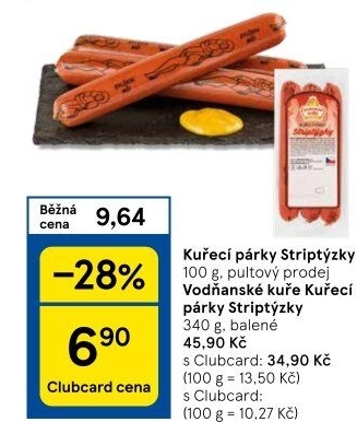 Párky kuřecí striptýzky