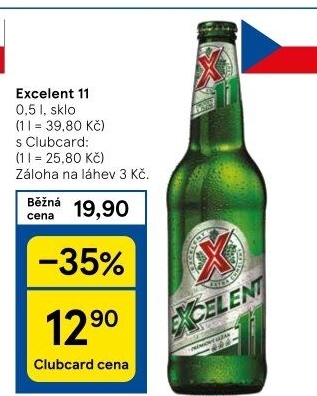 Pivo světlý ležák 11° Excelent
