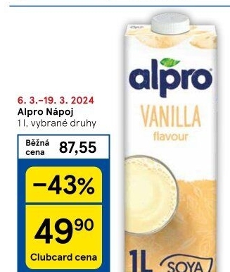 Rostlinné nápoje Alpro Soya