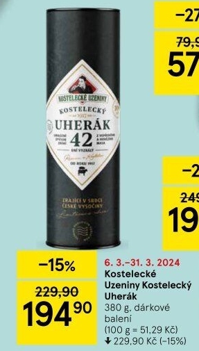 Salám Uherák kostelecký Kostelecké uzeniny