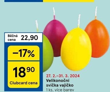 Svíčky velikonoční