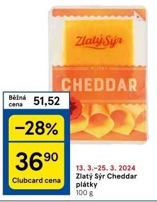 Sýr Cheddar Zlatý sýr