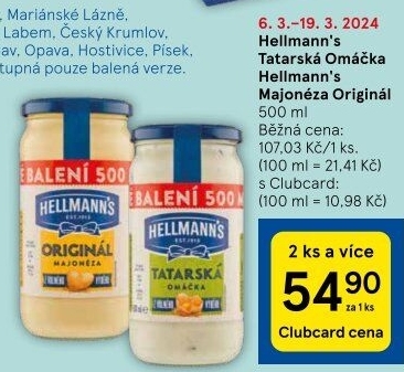 Tatarská omáčka Hellmann'