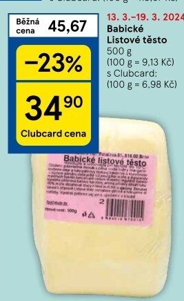 Těsto listové babické Šetra