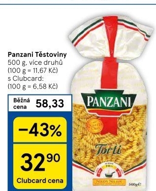 Těstoviny Panzani