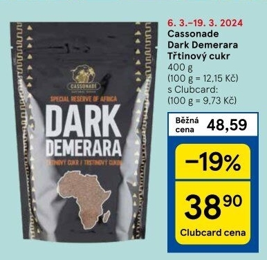 Třtinový cukr Dark Demerara Cassonade