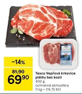 Vepřová krkovice bez kosti Tesco