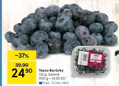 Borůvky Tesco
