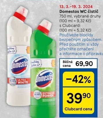 Čistič WC gelový Domestos