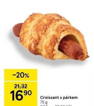 Croissant s párkem