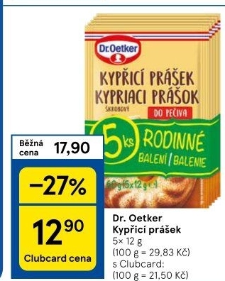 Kypřicí prášek Dr. Oetker