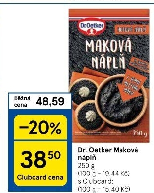 Náplň Dr. Oetker