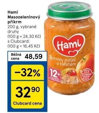 Příkrm masozeleninový Hami