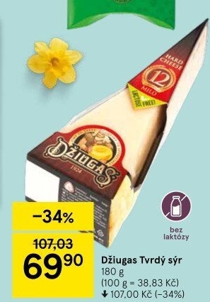 Sýr bez laktózy Džiugas
