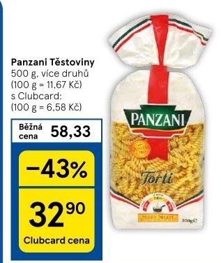 Těstoviny Panzani
