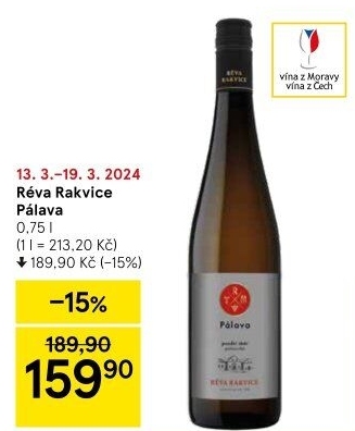 Víno Pálava Vinařství Réva Rakvice