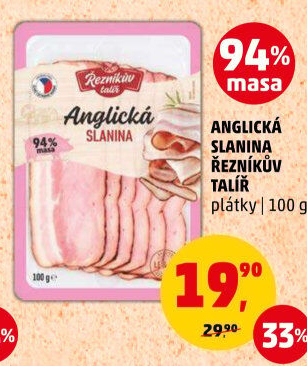 Anglická slanina Řezníkův talíř