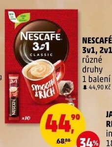 Instantní káva porcovaná 3v1 Nescafé